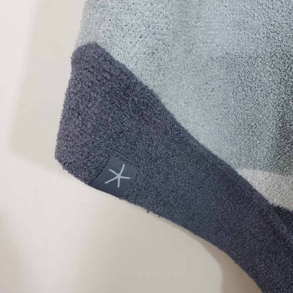 Barefoot Dreams CozyChic Ultra Lite Ocean Breeze Poncho Striped Casual One Size - Picture 2 of 6